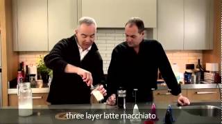 aerolatte  milk frother makes three layer caffè latte macchiato [upl. by Nuahsal]