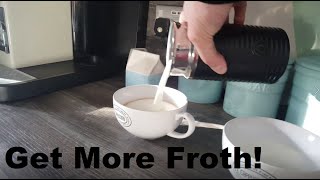 How to Get More Froth from Your Nespresso Coffee Aeroccino  Nespresso tips and help [upl. by Alanna401]