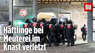 Gefängnismeuterei Polizei stürmt Knast in Thüringen  JVA Untermaßfeld [upl. by Kcam293]